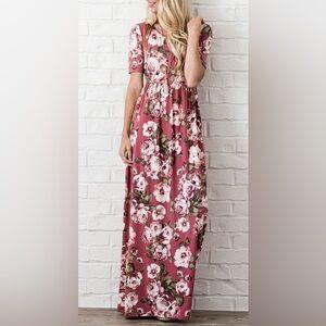 Floral Pink Maxi Dress